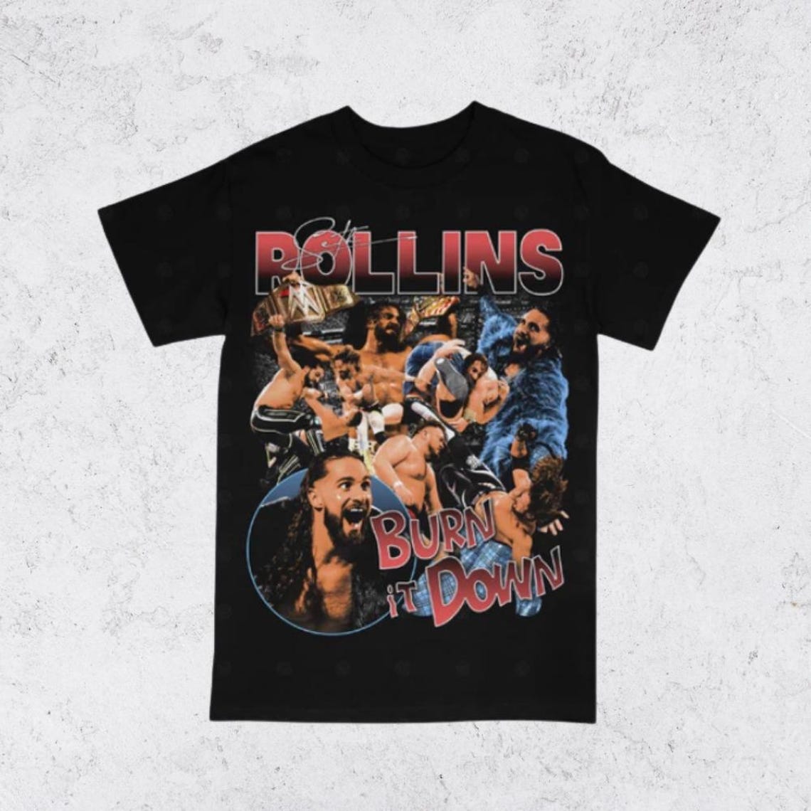 Vintage 90s Seth Rollins Tee Shirt, Homage Retro Classic Graphic Tee, Bootleg Bestseller Unisex Sport Gift